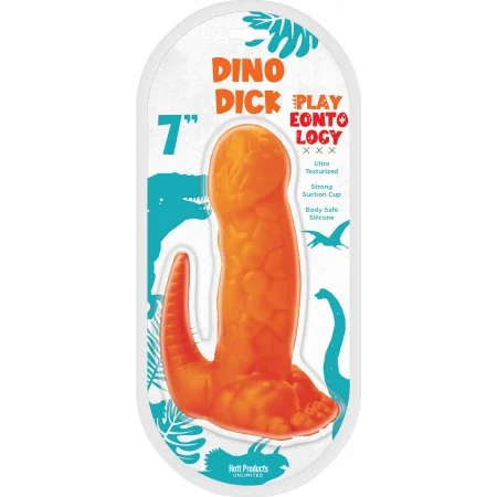 vibrating curved glass dildo-Playeontology Dino Dick Creature Dildo by Hott Products