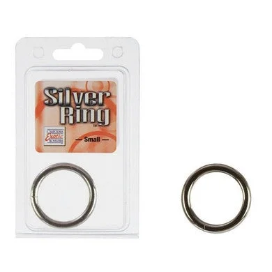 cock ring for steamy vibes-Silver Ring - Small