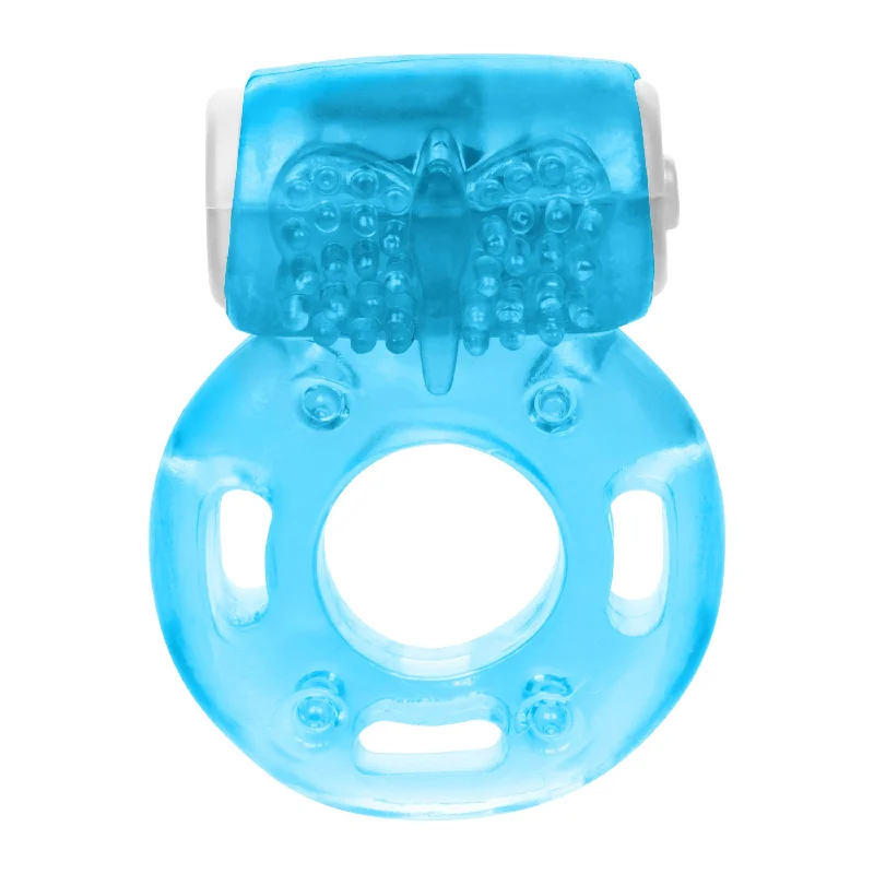 cock ring for core joy-Foil Pack Vibrating Ring - Blue