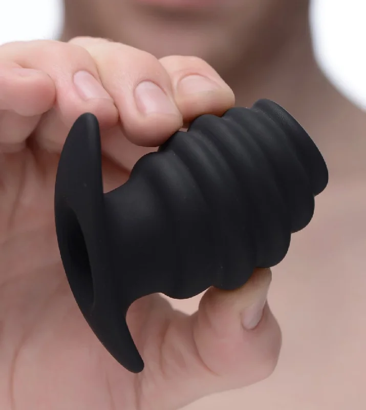 Anal toys for quick glide-Hive Ass Tunnel Silicone Ribbed Hollow Anal Plug