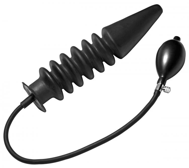 Anal toys with cold touch-Accordian XL Inflatable Plug