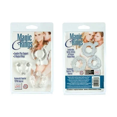 cock ring with snug fun-Magic C-Rings - Clear