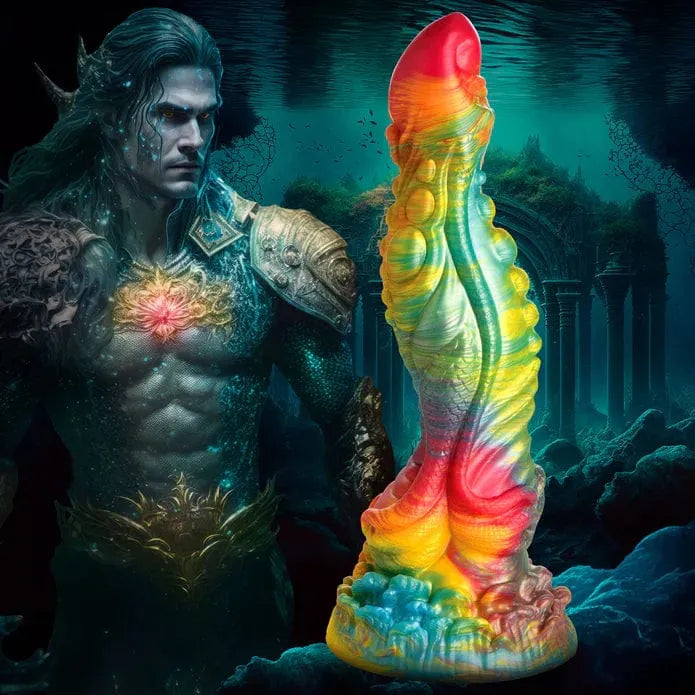 realistic rubber gold dildo-Dildo de Fantaisie - Creature Cock - Majestic Merman