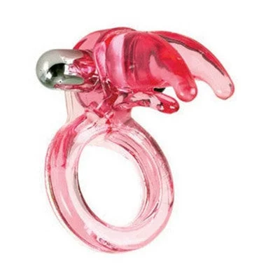 cock ring for first timers-Triple Clit Flicker Vibrating Ring - Red