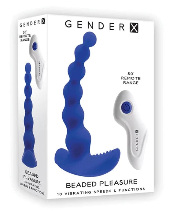 Anal toys with top joy-Gender X ''Blue Beaded'' Pleasure Anal Vibe