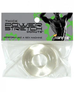 cock ring for body tone-Thick Power Stretch Donuts -  Clear