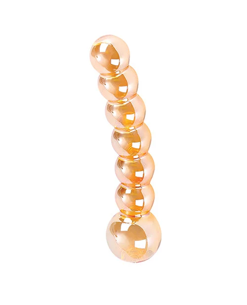 straight rubber ribbed dildo-Nobu Honey Beads - Amber