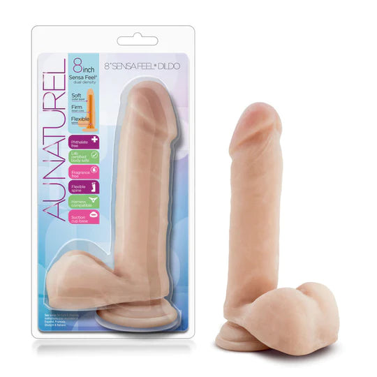 flexible glass straight dildo-Au Naturel Sensa Dildo 8" by Blush