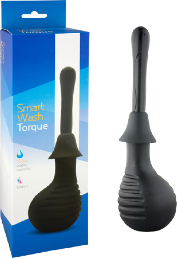 Anal toys for hot thrill-Smart Wash Torque Unisex Anal Douche Black