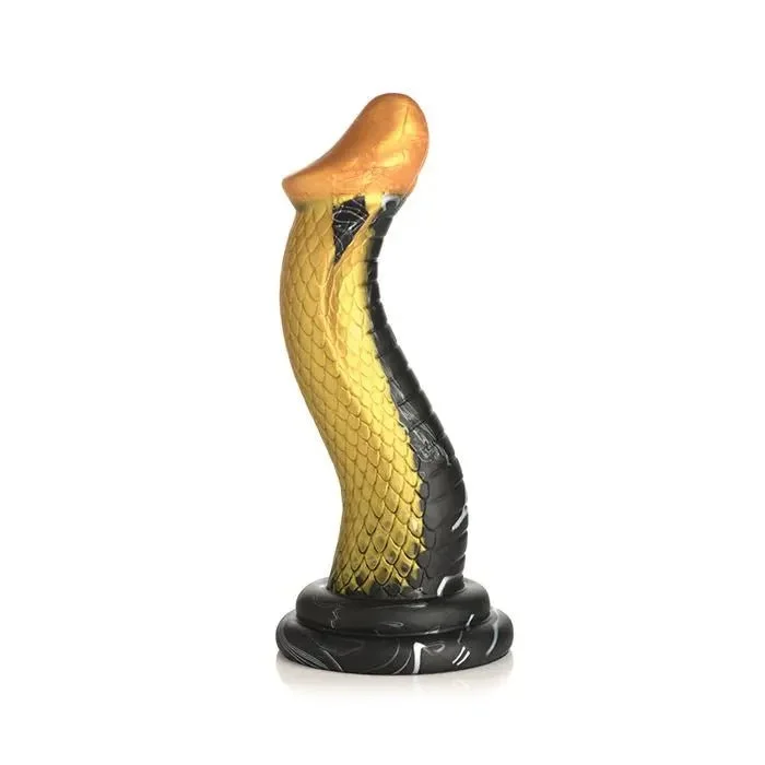 veined rubber thick dildo-Golden Mamba Silicone Creature Dildo - Creature Cocks