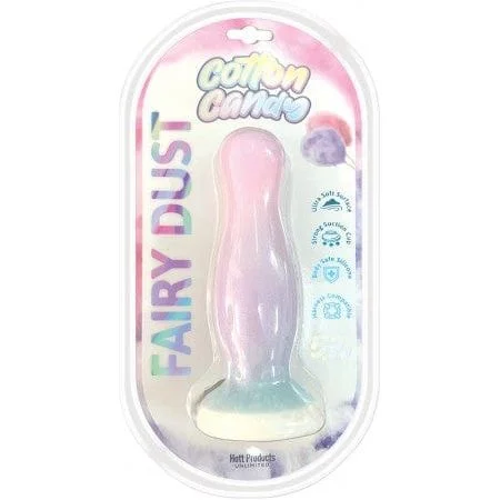 soft silicone blue dildo-Dildo - Hott Products - Fairy Dust Cotton Candy 5,7"