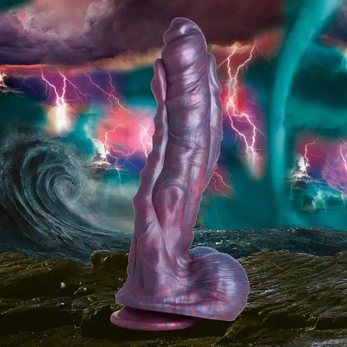 thin glass curved dildo-Dildo - Creature Cock - Hydra Sea Monster-10,6 pouce