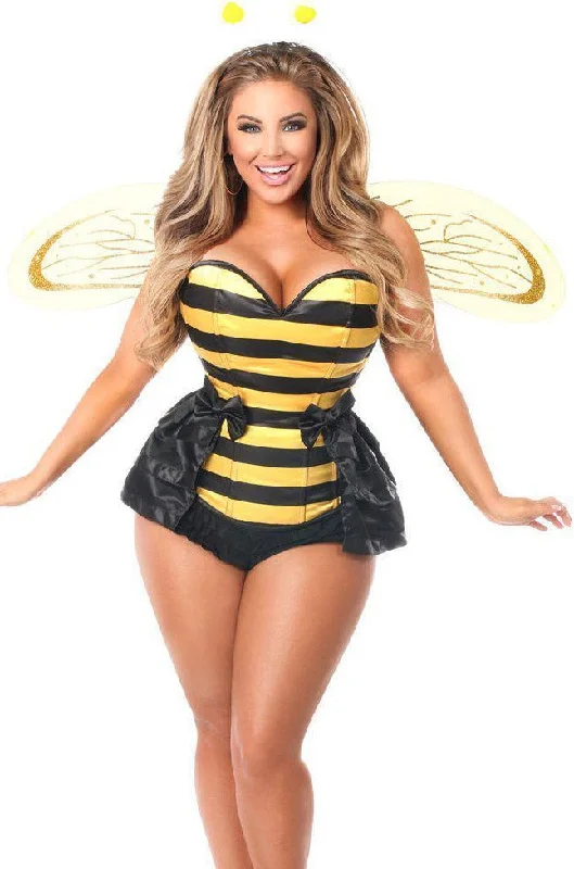 corset with suede finish-Lavish 5 PC Queen Bee Corset Costume