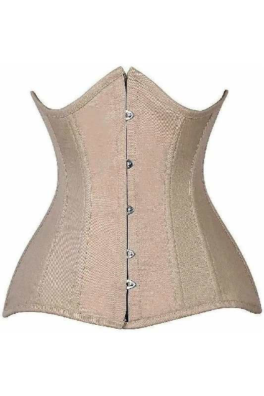 corset for back pain-Curvy Cut Cotton Underbust Corset 2/4/6X