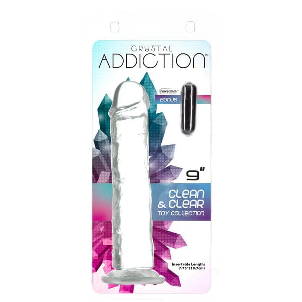 thick rubber smooth dildo-Dildo - Addiction - Crystal Addiction dildo de 9 pouces