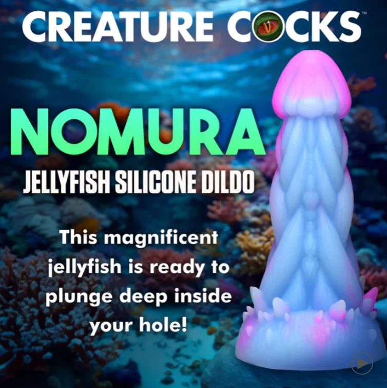 thin silicone black dildo-Creature Cocks Nomura Jellyfish Silicone Dildo