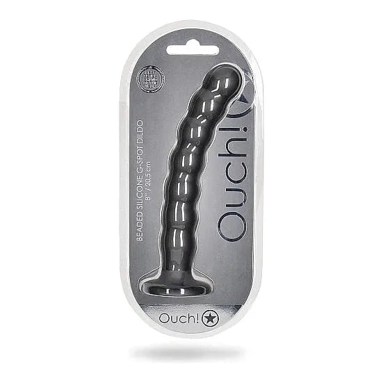 soft glass thin dildo-Dildo Perlé - Shots America - Ouch! - Beaded G-Spot Dildo - 8 Pouces