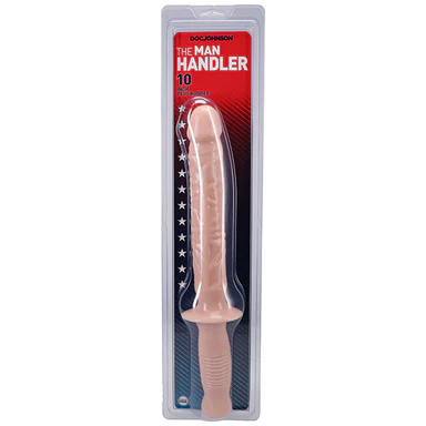 realistic rubber ribbed dildo-Man Handler Realistic Dildo 14.5" by Doc Johnson