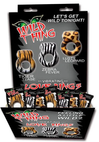 cock ring for steamy play-Wild Thing Animal Rings - Assorted Colors - 24 Pieces Display