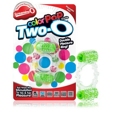 cock ring with wavy joy-Color Pop Quickie Two-o  - Green - 12 Count Box