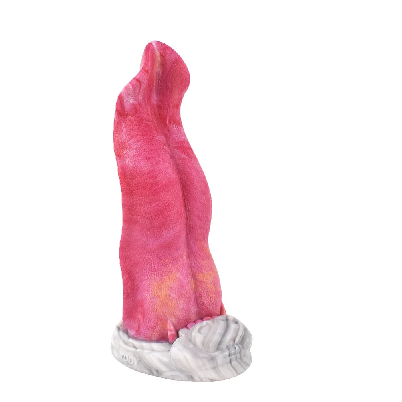 straight silicone blue dildo-YOCY Pink Wolf Tongue Dildo