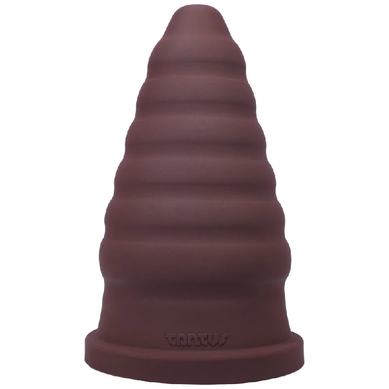 Anal toys for mild joy-Tantus Cone Ripple Firm Dildo Garnet (Box)