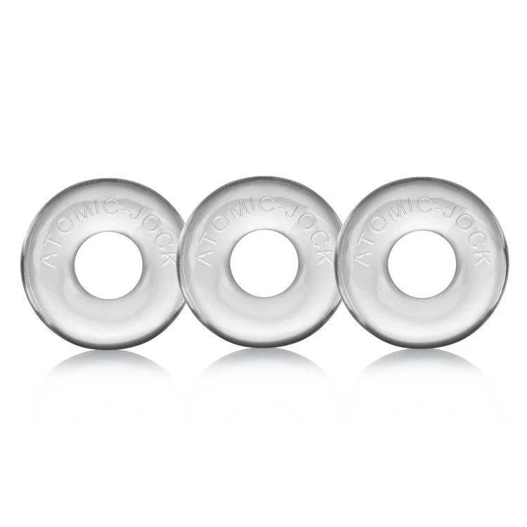 cock ring for first vibes-Ringer 3-Pack Of Do-Nut-1  Clear