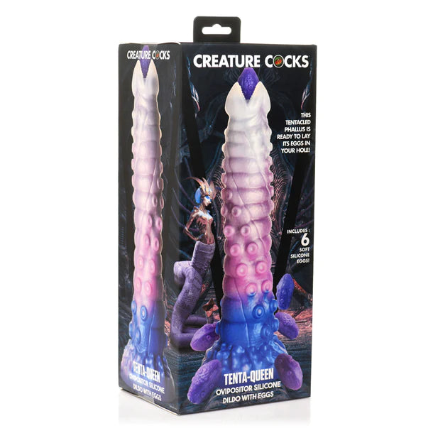 lifelike rubber matte dildo-Tenta Queen Creature Cocks Dildo by XR