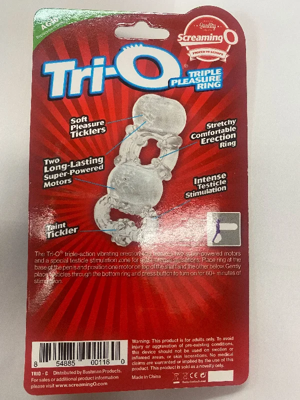 cock ring for sexy fun-Tri-O - Clear - Each