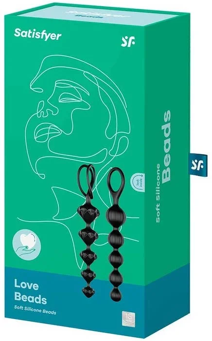 Anal toys with twin vibes-Satisfyer ''Love Beads'' 2 Piece -Blk