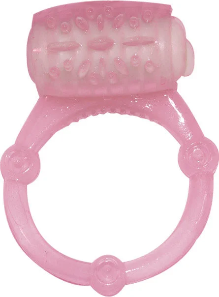 cock ring with grooved vibes-Humm Dinger Vibrating Penis Ring Clitoral Stimulator - Magenta