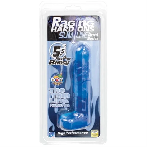 Anal toys for free vibes-Raging Hard Ons Slimline Anal Series 5.5 Inch Ass Play Ballsy - Blue