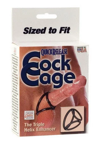 cock ring for pelvic fun-Quick Release Cock Cage Triple Helix Enhancer