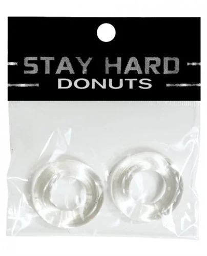 cock ring with small joy-Stay Hard Donuts - 2 Pack - Clear