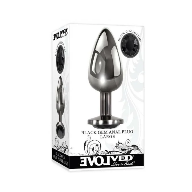 Anal toys with cold joy-Evolved Black Gem Anal Plug - Large