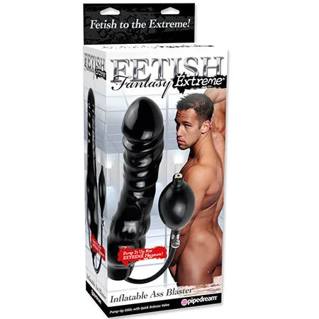 Anal toys with chic vibe-Pipedream Fetish Fantasy Extreme Inflatable Ass Blaster 11 in. Inflating Dildo Black