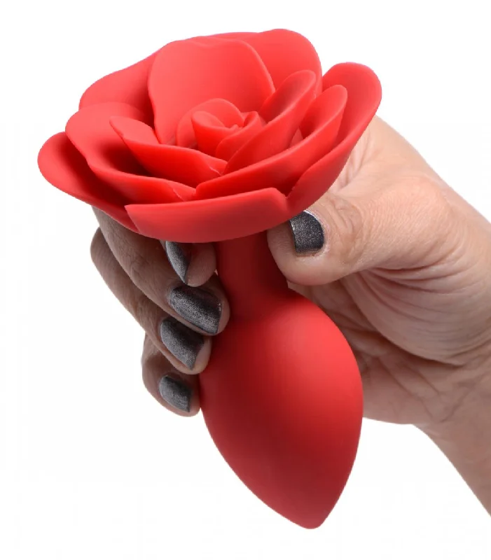 Anal toys for sly shipping-Booty Bloom Silicone Rose Anal Plug