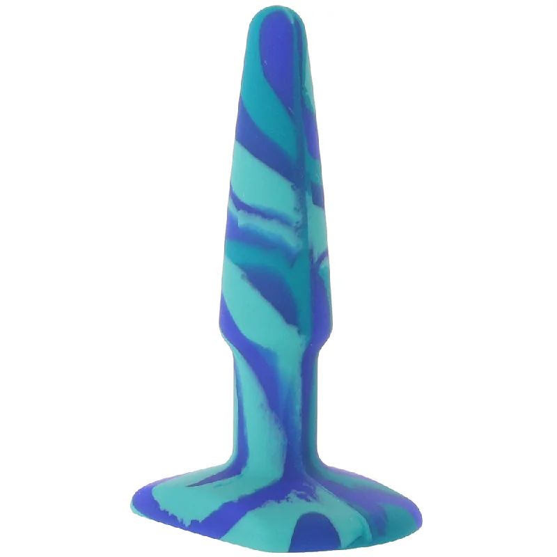 Anal toys with real calm-A-Play Groovy 4 Inch Anal Plug in Ocean