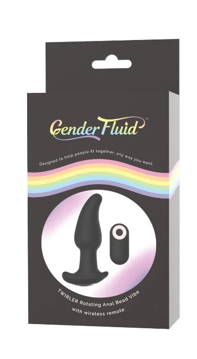 Anal toys for hot calm-Gender Fluid ''Twirler'' Anal Vibe -Black