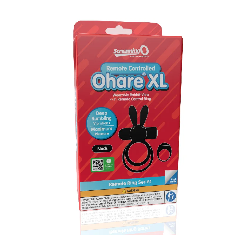 cock ring with gentle vibes-Screaming O Remote Controlled Ohare XL Vibrating  Ring - Black