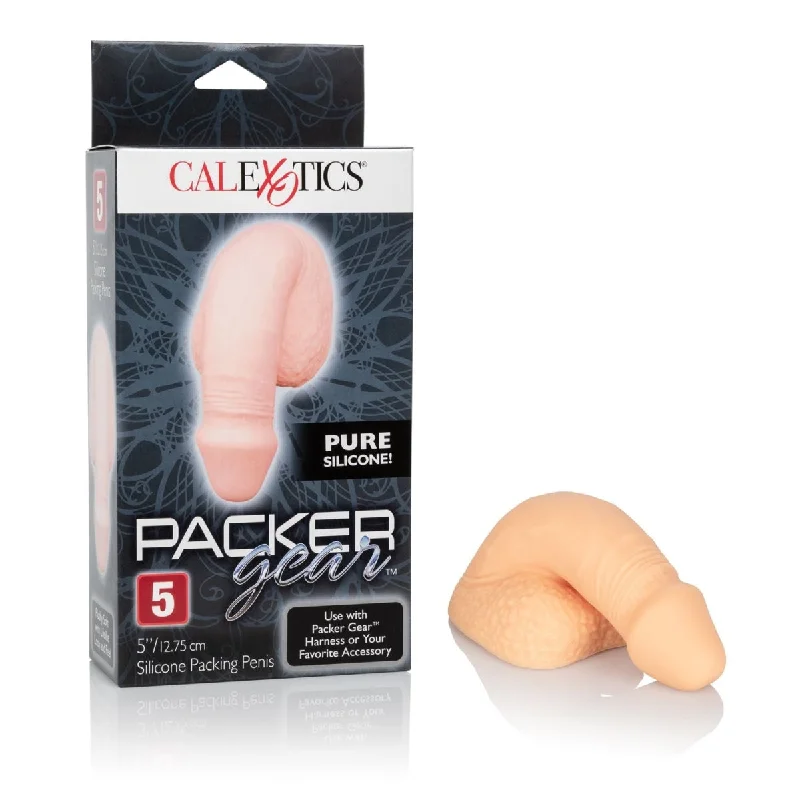 small silicone veined dildo-Packer Gear 5in Silicone Penis Ivory