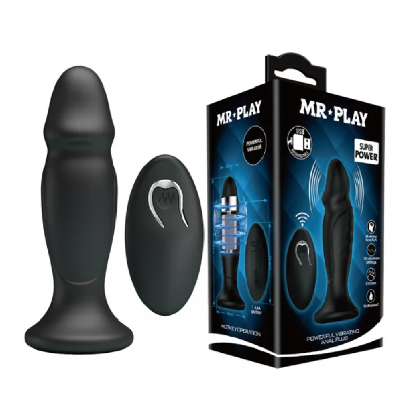 Anal toys with fine calm-Mr. Play Remote Play Vibrating Anal Plug 13CM