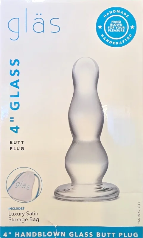 Anal toys with ridge calm-Glas 4'' Classic Butt Plug