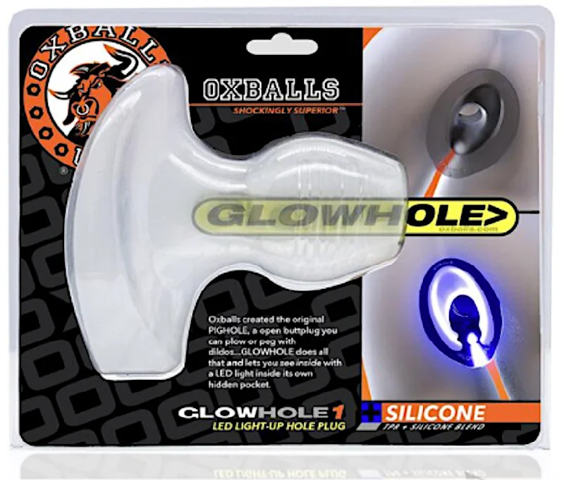 Anal toys with ridges-Oxballs ''Glowhole'' LED Anal Plug #1