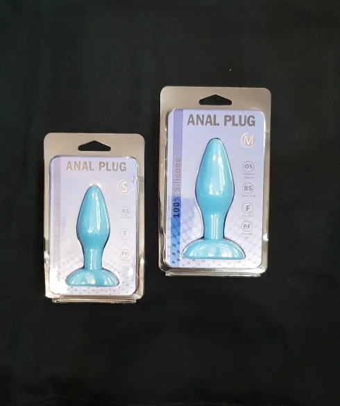 Anal toys for cozy nights-Silicone Anal Plug Glow in the Dark Blue