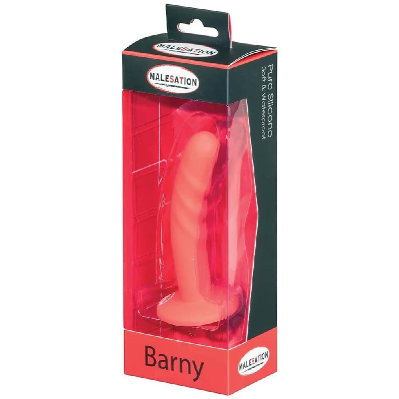 large glass thin dildo-Malesation Barny Dildo - Red