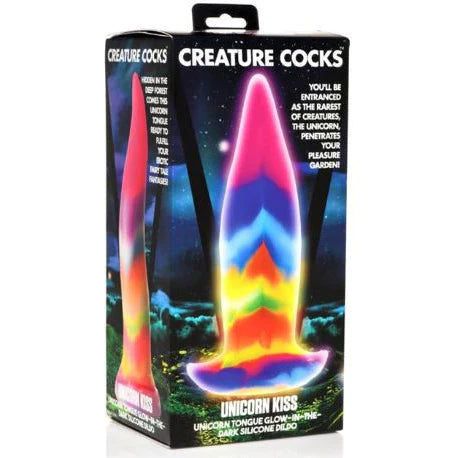 soft glass straight dildo-Creature Cocks Unicorn Kiss Dildo by XR