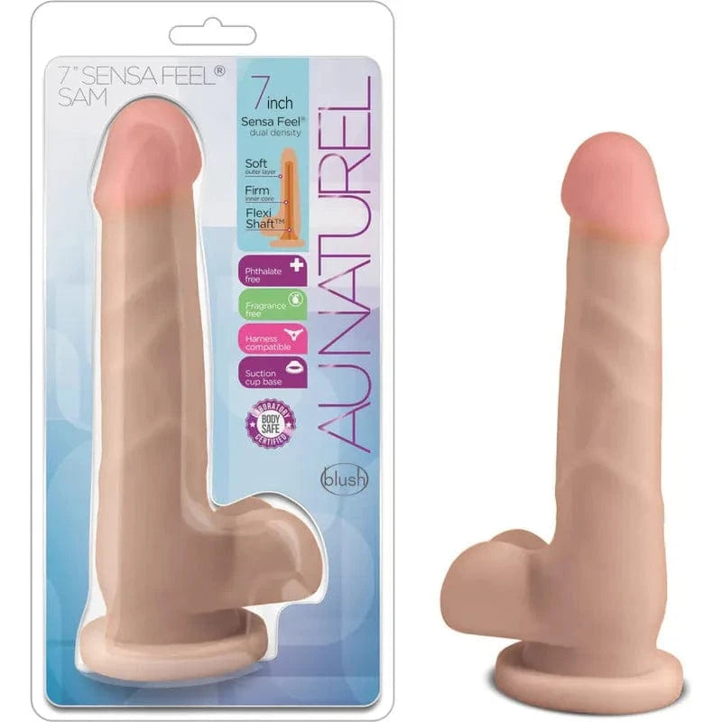 bumpy glass thin dildo-Dildo réaliste - Blush Novelties - Au Naturel Sam 7 pouce