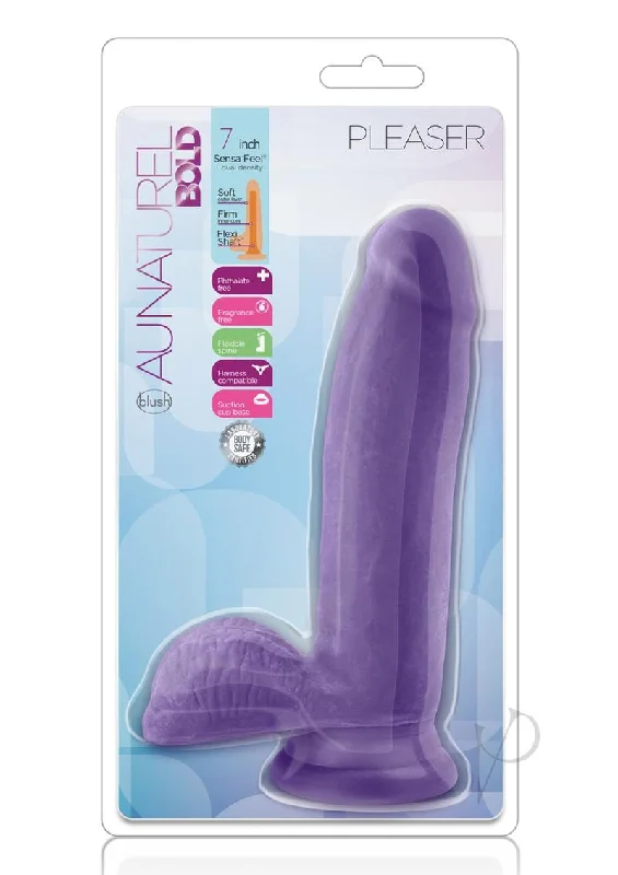 realistic silicone orange dildo-Au Naturel Bold Pleaser Dildo 7 Purp