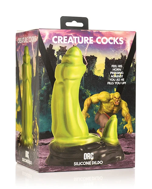 smooth silicone black dildo-Creature Cocks - Orc Silicone Dildo